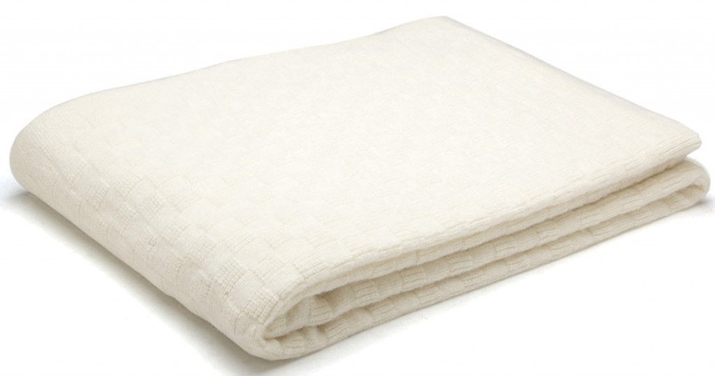 White angora throw by Bemboka, $235, petersofkensington.com.au