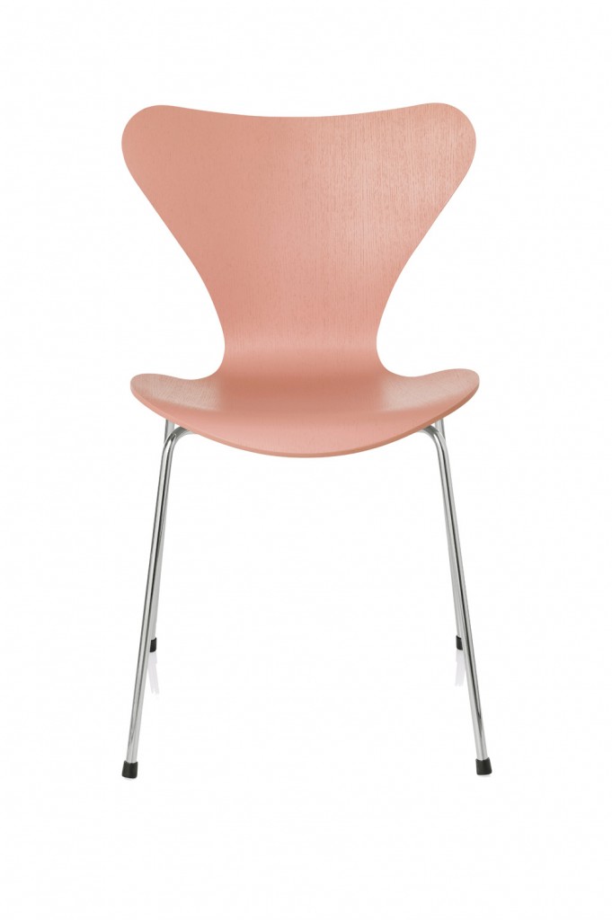 Fritz Hansen Series 7 chair in Altstadt Rose by Tal R, cultdesign.com.au 
