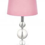 Carmen glass metal lamp base with drum shade in Cyclamen, $199, laura-ashley.com.au