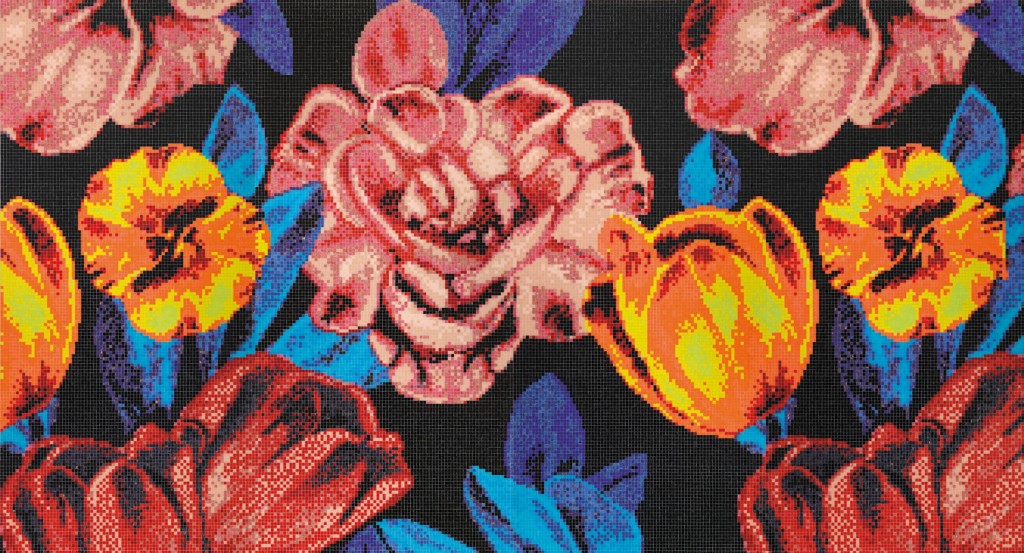Carlo Dal Bianco’s Super Flowers glass mosaic tiles, perini.com.au