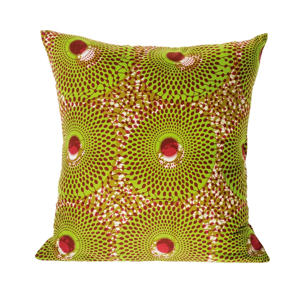 Wax-print African cushion, $29, vinylcuts.com.au 