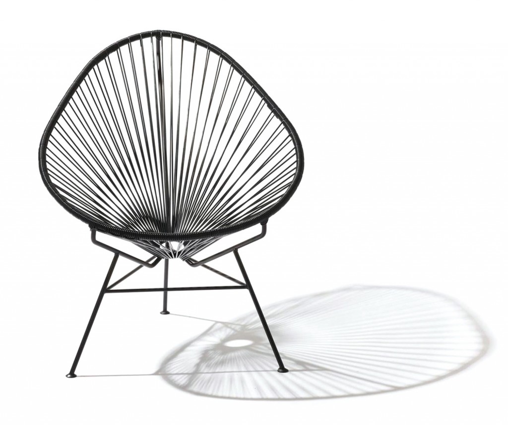 Black Acapulco chair, $495, acapulcochair.com.au 