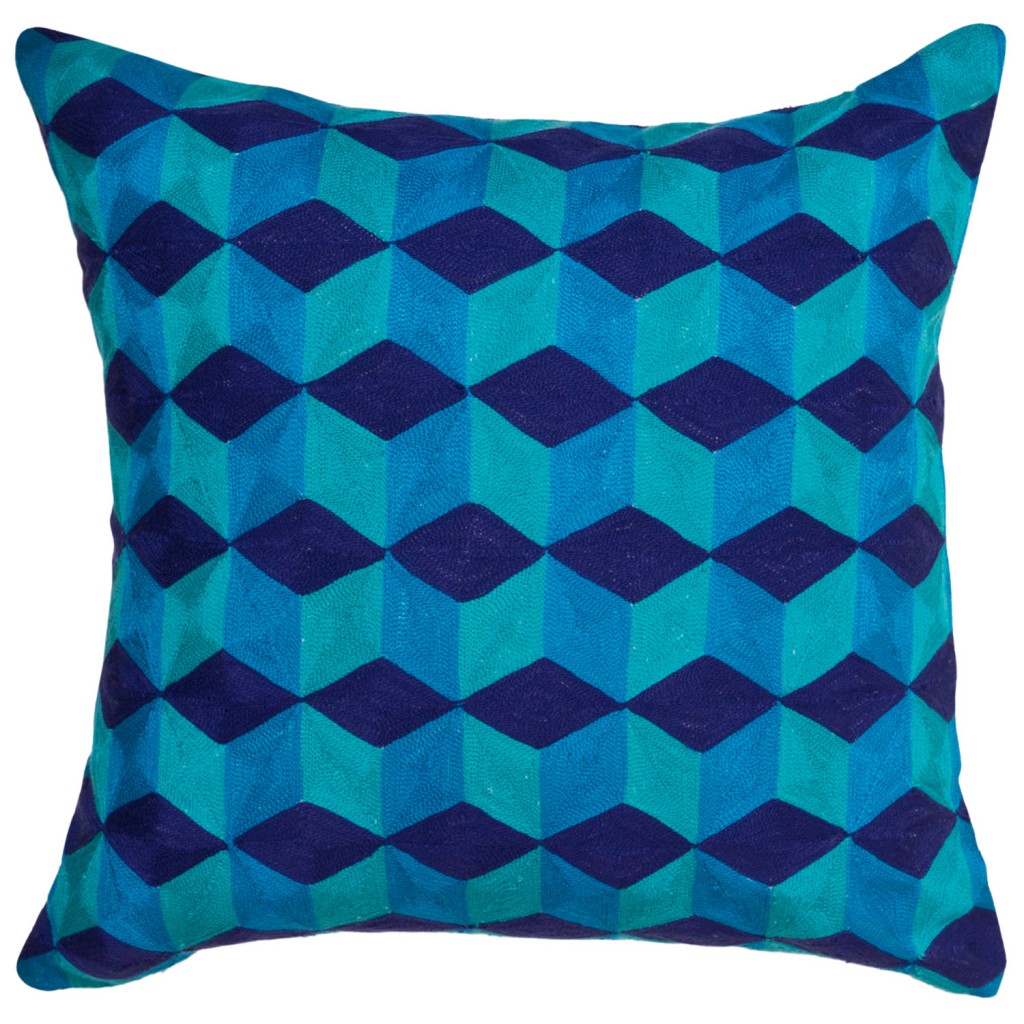 Jonathan Adler Jaipur Cubes linen cushion, $224, designstudiohome.com.au