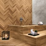 A twist on reality, the Etic Pro wood-look, porcelain tiles from ATLAS CONCORDE will have all your guests talking as they stroll past. The herringbone pattern makes for a fabulous feature wall. atlasconcorde.it/en