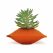 An orange felt planter pot from Down That Little Lane www.downthatlittlelane.com.au
