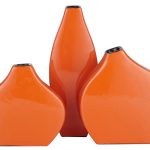 Lilliput set of three lacquered tangerine vases from Amalfi www.amalfihomewares.com.au