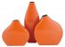 Lilliput set of three lacquered tangerine vases from Amalfi www.amalfihomewares.com.au