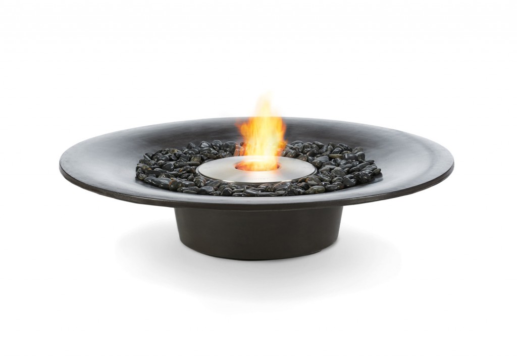 The low-set circular Cloud fireplace from Brown Jordan Fires www.brownjordanfires.com.au