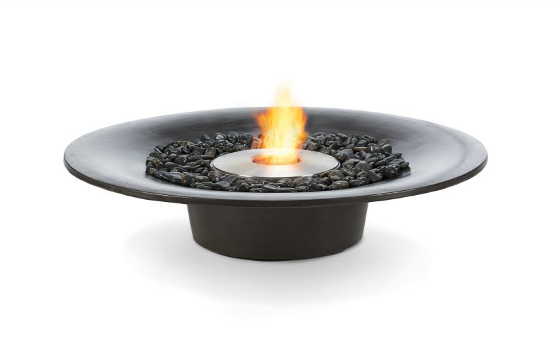 The low-set circular Cloud fireplace from Brown Jordan Fires www.brownjordanfires.com.au