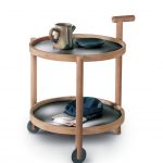 The Roda caddy, made of timber and stainless steel, from Contempo www.contempocollection.com.au