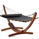 A comfy designer hammock with handcrafted, hard-wearing kwila stand from Lujo www.lujo.com.au