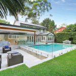 The sunken lounge area by the pool provides a cosy place to relax with family and friends