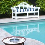 Natural stone was used for the paving and the coping around the pool