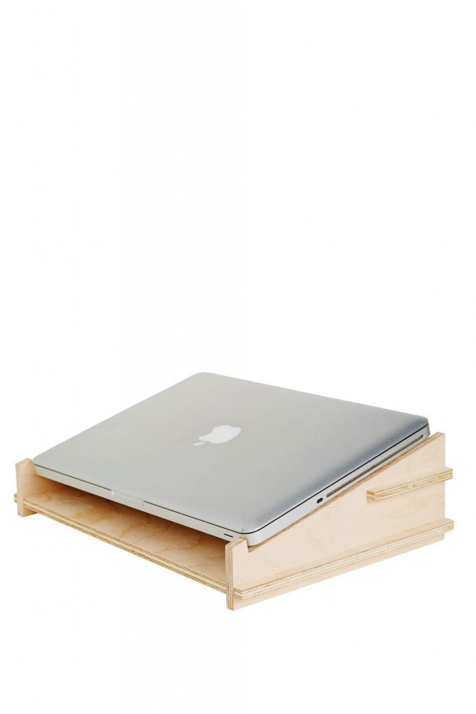 Timber laptop holder, $59.95, koskela.com.au 