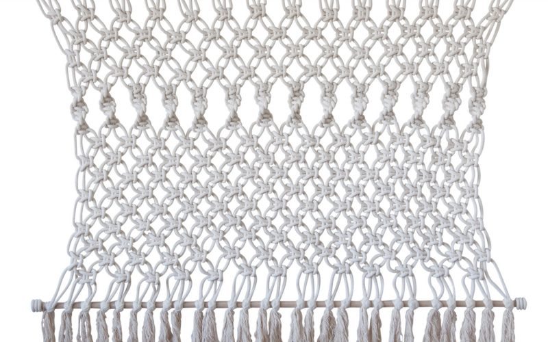 Macramé headboard, ecochic.com.au