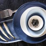 Oval and welcome platters in Peasant Globe and oval bowls and small and medium dishes in Ink, Satin and Haze from batchceramics.com.au Alessi Tibidabo spaghetti serving fork in stainless steel