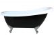 Lawson bath, claw-foot old world black and white bathtub