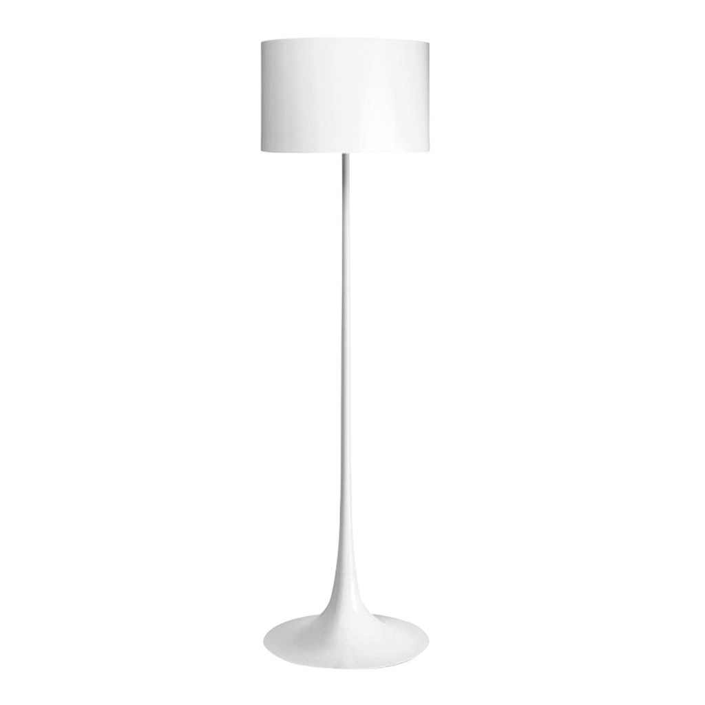 Spun floor lamp in white by Flos