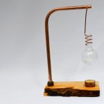 Copper/timber oil burner, $125, whothedickens.com