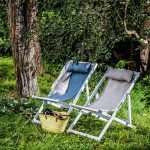 Deck chairs in Charcoal  and Stone with Amos Turkish  cotton towel in Mist and Natural.  papaya.com.au Market bag and Lela velour  bath towel. cittadesign.com