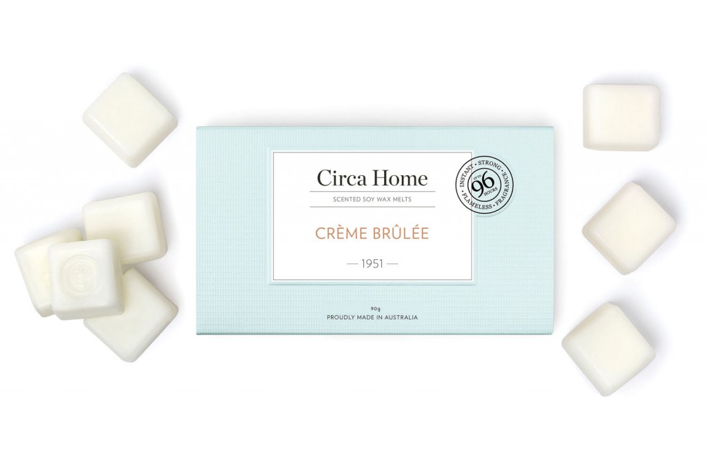 Circa Home Crème Brûlée Scented Soy Wax Melts, RRP$9.95, circahome.com.au