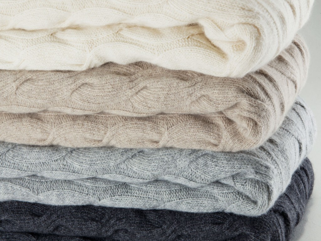 Chunky cable throws in angora and superfine merino, bemboka.com 