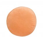 Peach velvet Penny Round cushion cover, castleandthings.com.au