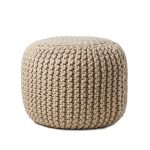 Home Republic hand-knitted wool ottoman, adairs.com.au