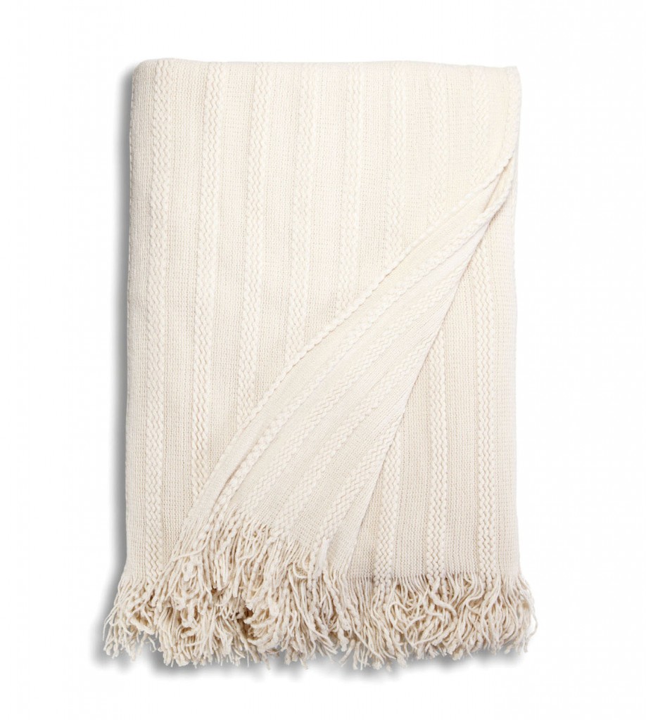 Fine cable-knit throw, uggaustralia.com.au 