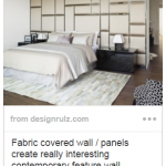 Gold fabric false wall