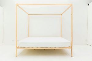 Megan Morton and Incy Interiors Foour Poster Bed in Rose Gold