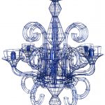 fenton&fenton Wire Chandelier
