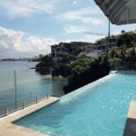 Harbour view: a glass infinity-edge pool
