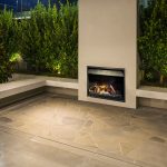 Bluestone paving features centre stage in this outdoor entertaining area