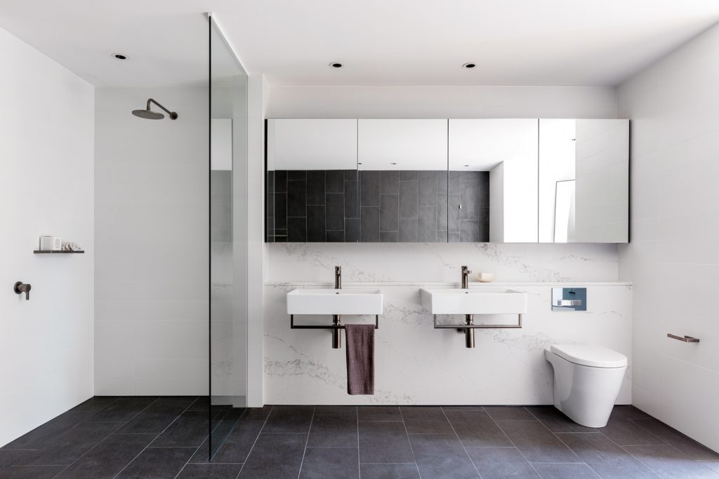 2 stylish bathroom designs with luxurious fixtures