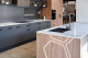 stylish kitchen with sink and countertop