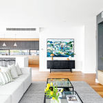 expansive open-plan kitchen/living/dining area