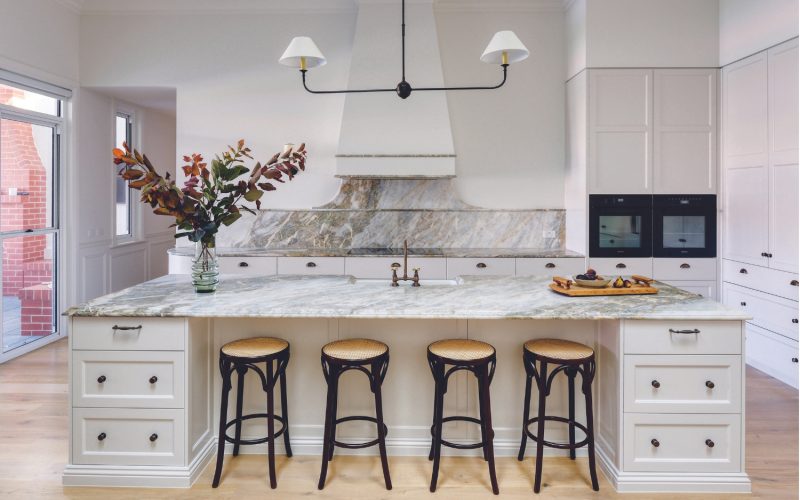A Classic French style Kitchen with Geelong Tiles & Bathware