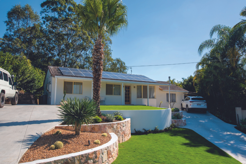 Front yard of house
