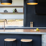 Dark themed kitchen counter