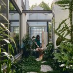 Interior lightwell in the corner shop