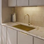 Pictured: Alma Avisa Brushed Brass Gold Sink