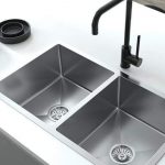 Pictured: Alma Madison Double Bowl Sink in Stainless Steel