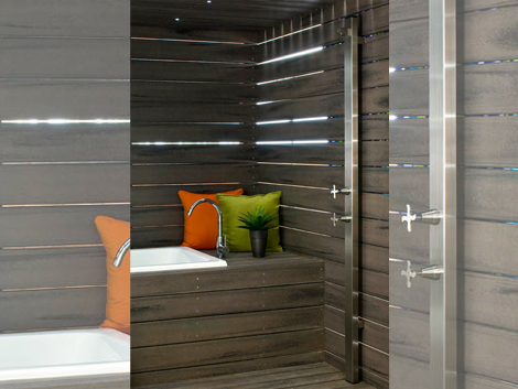 Wall-Mounted Outdoor Showers