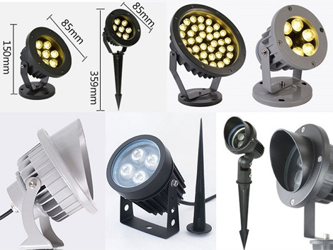 Outdoor Adjustable Garden Spotlight with Spike