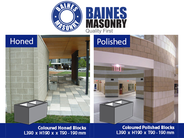 Coloured Honed & Polished Wall Block System