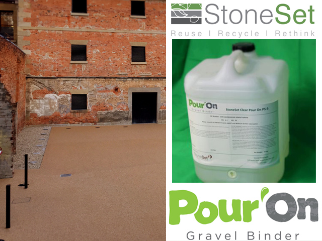 Pour On gravel binder