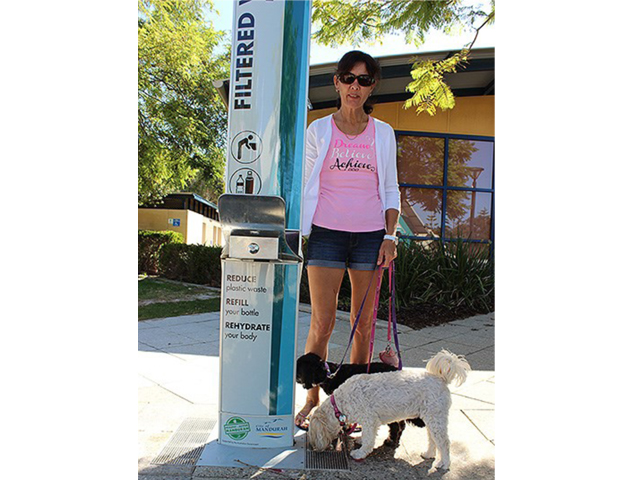 Refresh and refill at the new aquafil water station