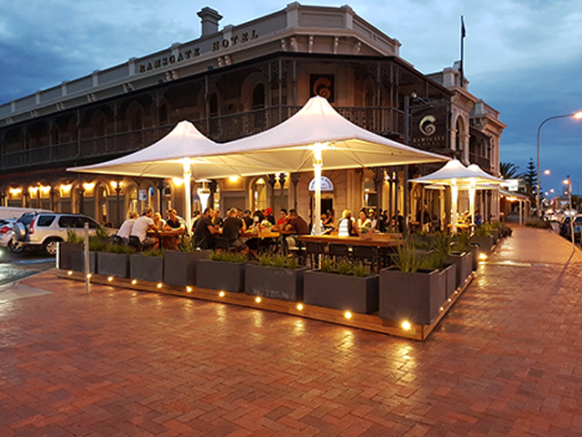 Twin Cone Beam Edged Waterproof Umbrellas