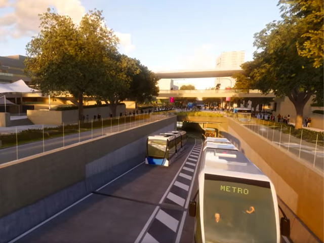 Fly Through Brisbane's Underground Metro